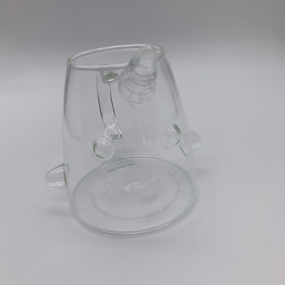 Elf- Mr. Narwhal 3-D 16 Oz Clear Glass Milk/Juice i Cup Drinking Glass Christmas